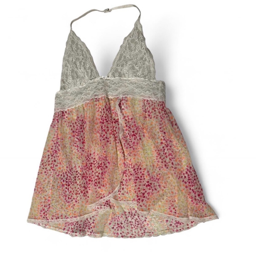 Victoria's Secret Pink and White Floral Chemise